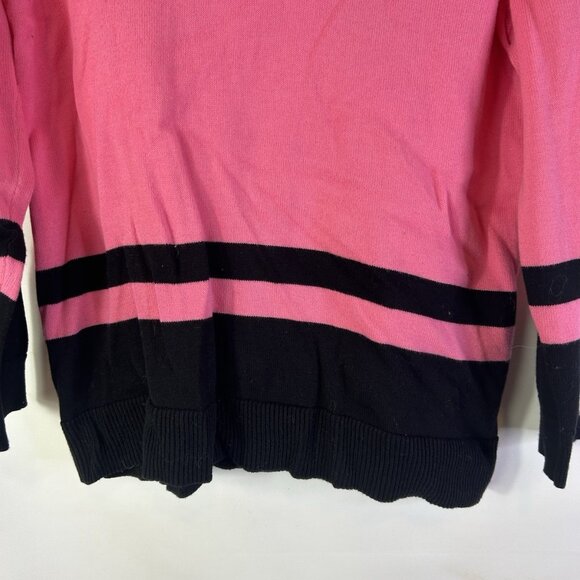 Lauren Ralph Lauren Sweater Lightweight Knit Tennis Color Block - Picture 2 of 4